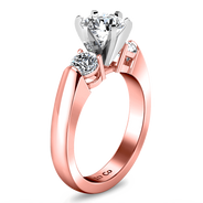Three Stone Diamond EngagementRing Justine 14K Rose Gold
