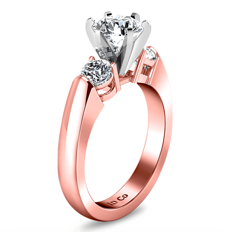 Three Stone Diamond EngagementRing Justine 14K Rose Gold