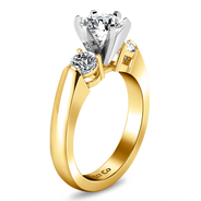 Three Stone Diamond Engagement Ring Justine 14K Yellow Gold