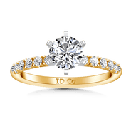 Pave Diamond EngagementRing Grace 14K Yellow Gold