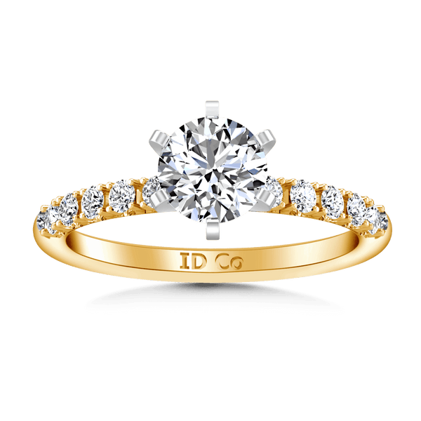 Pave Diamond EngagementRing Grace 14K Yellow Gold