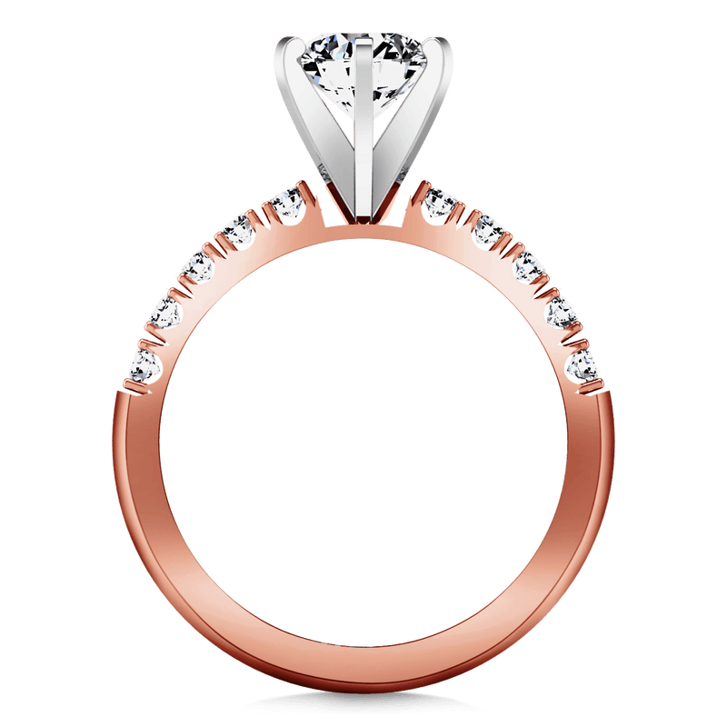 Pave Diamond Engagement Ring Grace 14K Rose Gold