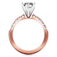Pave Diamond Engagement Ring Grace 14K Rose Gold
