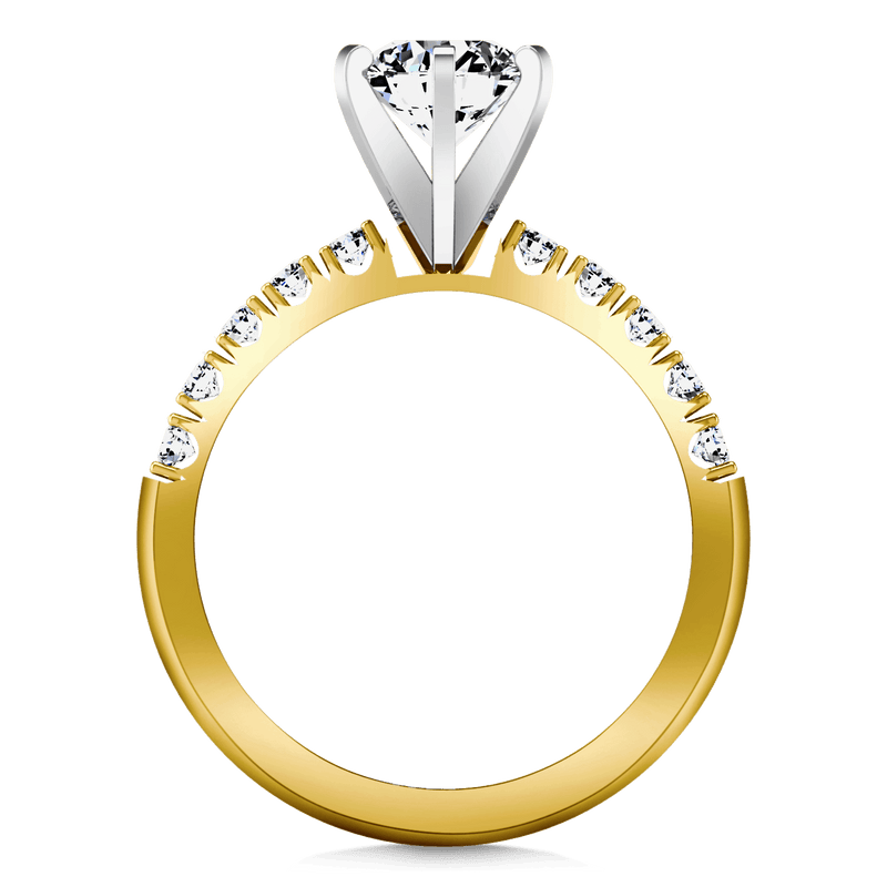 Pave Diamond EngagementRing Grace 14K Yellow Gold