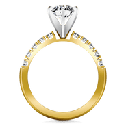 Pave Diamond EngagementRing Grace 14K Yellow Gold