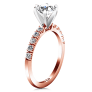 Pave Diamond Engagement Ring Grace 14K Rose Gold