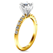 Pave Diamond EngagementRing Grace 14K Yellow Gold