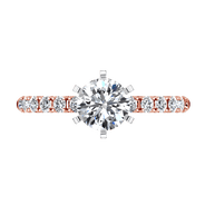 Pave Diamond Engagement Ring Grace 14K Rose Gold