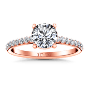 Pave Diamond Engagement Ring Yvette 14K Rose Gold