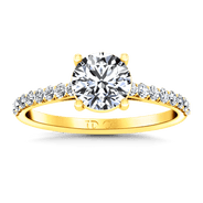Pave Diamond EngagementRing Yvette 14K Yellow Gold