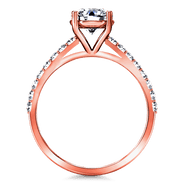 Pave Diamond Engagement Ring Yvette 14K Rose Gold