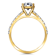 Pave Diamond EngagementRing Yvette 14K Yellow Gold