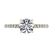 Pave Diamond EngagementRing Yvette 14K Yellow Gold