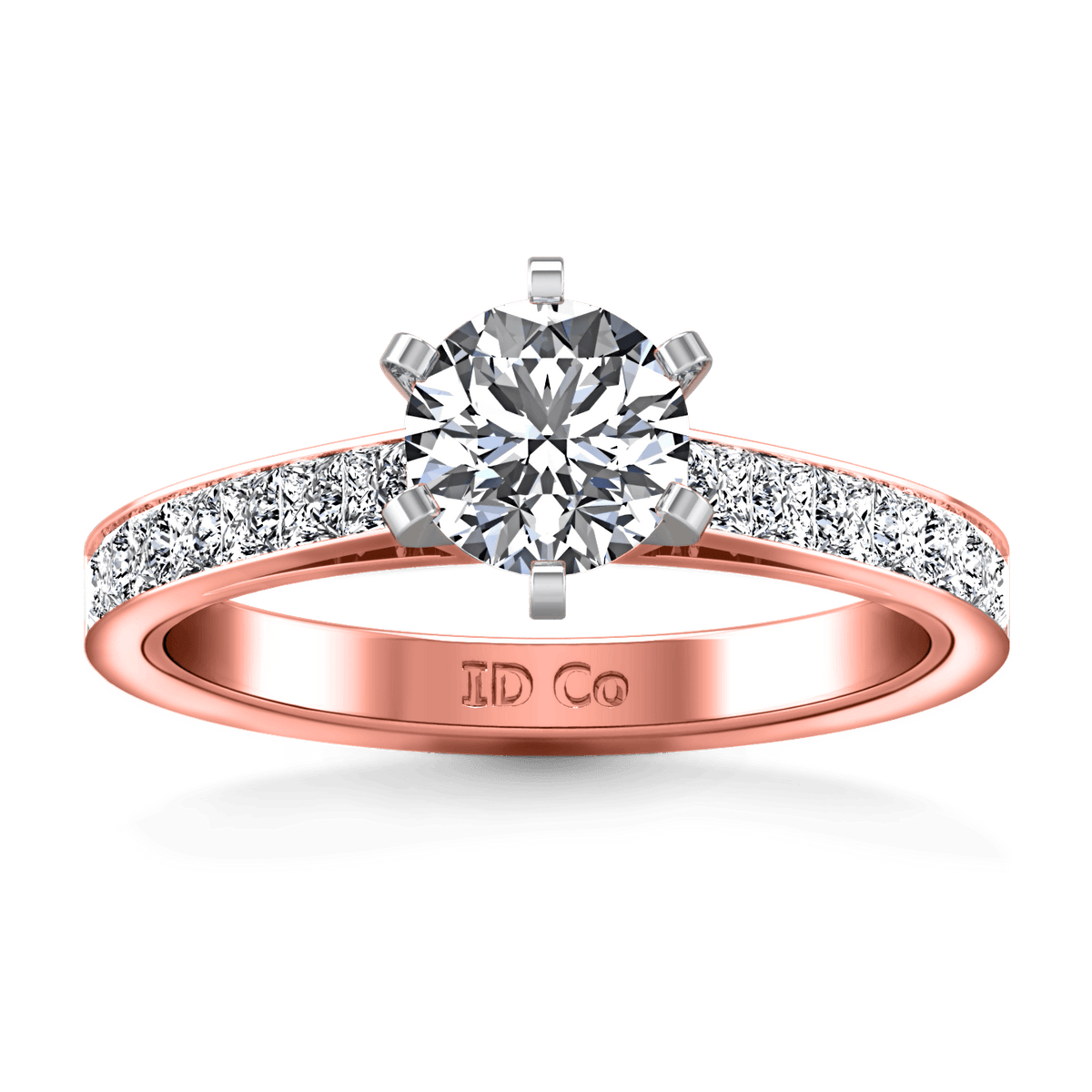 Pave Diamond Engagement Ring Calla 14K Rose Gold