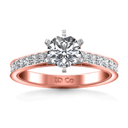 Pave Diamond Engagement Ring Calla 14K Rose Gold