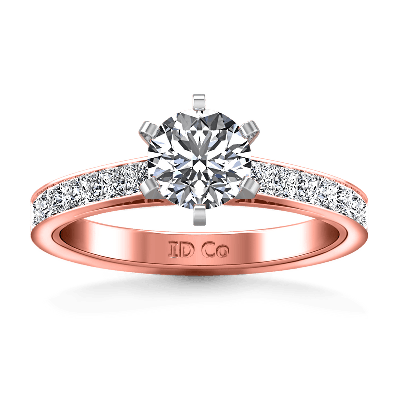 Pave Diamond Engagement Ring Calla 14K Rose Gold