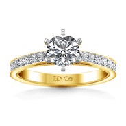 Pave Diamond EngagementRing Calla 14K Yellow Gold