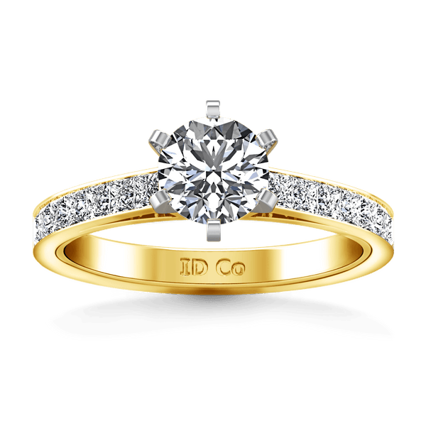 Pave Diamond EngagementRing Calla 14K Yellow Gold