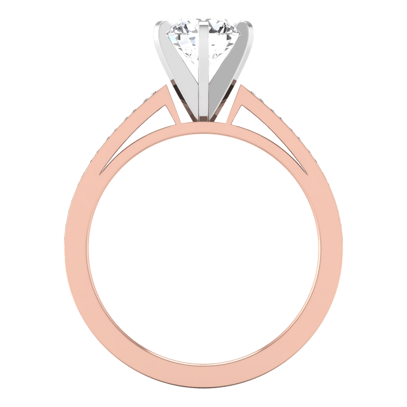 Pave Diamond Engagement Ring Calla 14K Rose Gold