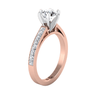 Pave Diamond Engagement Ring Calla 14K Rose Gold
