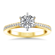 Pave Diamond EngagementRing Ashley 14K Yellow Gold