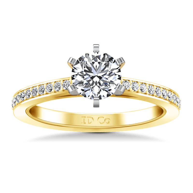 Pave Diamond EngagementRing Ashley 14K Yellow Gold