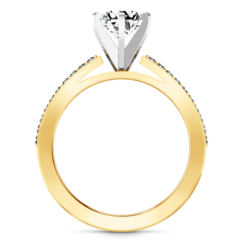 Pave Diamond EngagementRing Ashley 14K Yellow Gold