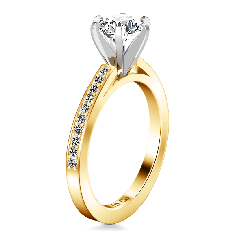 Pave Diamond EngagementRing Ashley 14K Yellow Gold