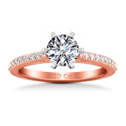 Pave Diamond Engagement Ring Juliette 14K Rose Gold