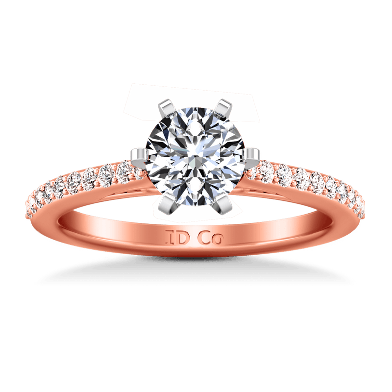 Pave Diamond Engagement Ring Juliette 14K Rose Gold