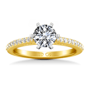 Pave Diamond EngagementRing Juliette 14K Yellow Gold