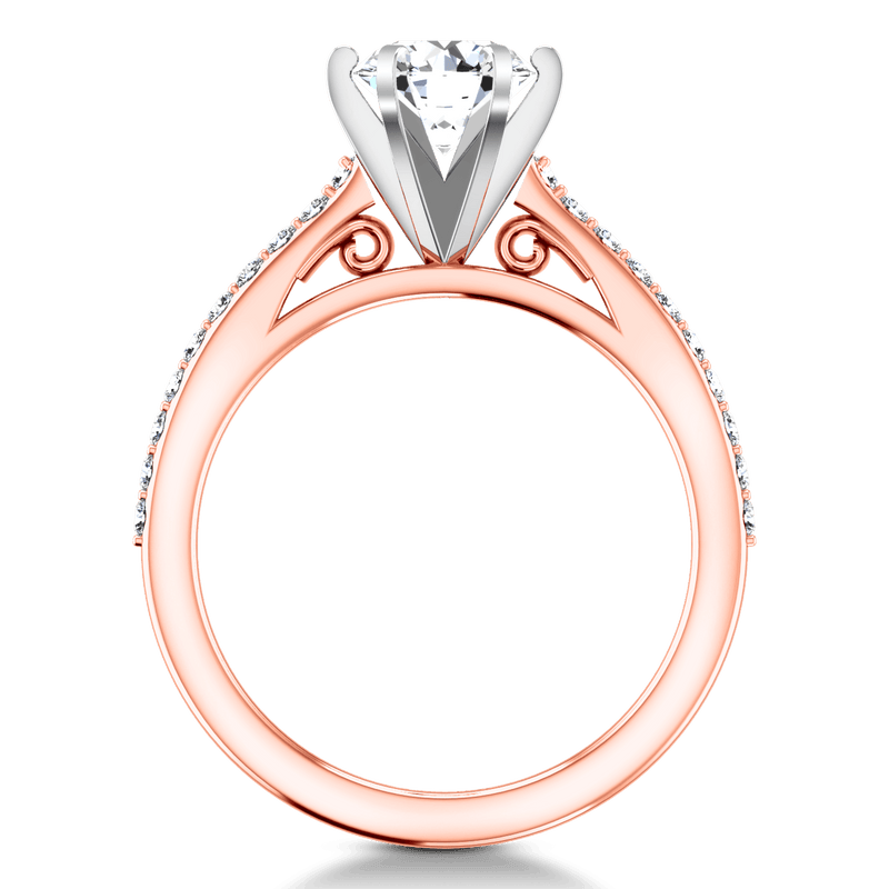 Pave Diamond Engagement Ring Juliette 14K Rose Gold