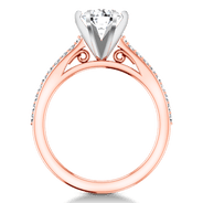 Pave Diamond Engagement Ring Juliette 14K Rose Gold