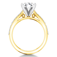 Pave Diamond EngagementRing Juliette 14K Yellow Gold