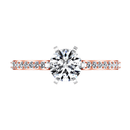 Pave Diamond Engagement Ring Juliette 14K Rose Gold