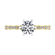 Pave Diamond EngagementRing Juliette 14K Yellow Gold