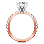 Pave Diamond Engagement Ring Lauren 14K Rose Gold