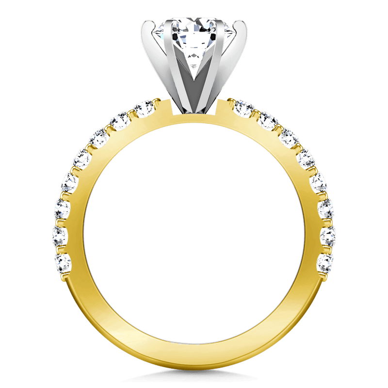 Pave Diamond EngagementRing Lauren 14K Yellow Gold