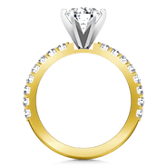 Pave Diamond EngagementRing Lauren 14K Yellow Gold