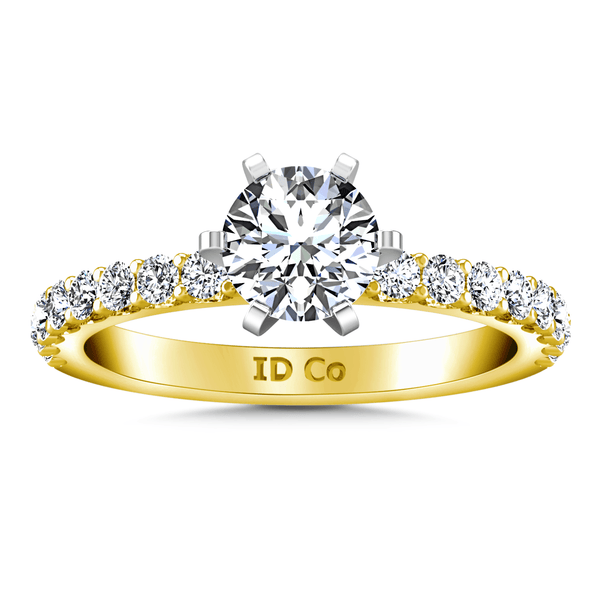 Pave Diamond EngagementRing Lauren 14K Yellow Gold