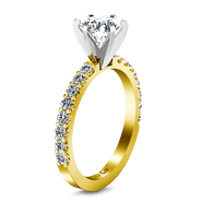 Pave Diamond EngagementRing Lauren 14K Yellow Gold