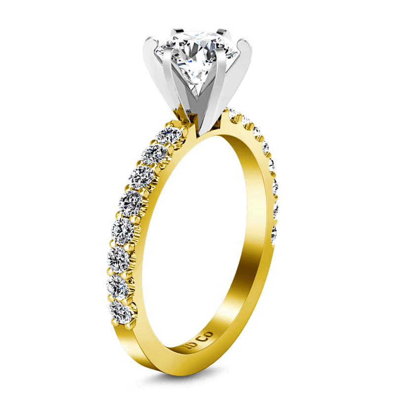 Pave Diamond EngagementRing Lauren 14K Yellow Gold