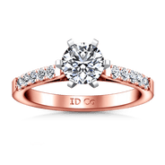 Pave Diamond Engagement Ring Beth 14K Rose Gold