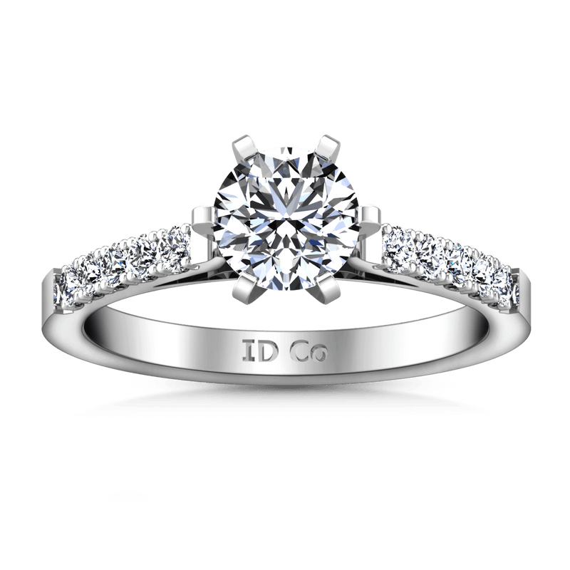 Pave Engagement Ring Beth 14K White Gold
