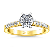 Pave Diamond EngagementRing Beth 14K Yellow Gold