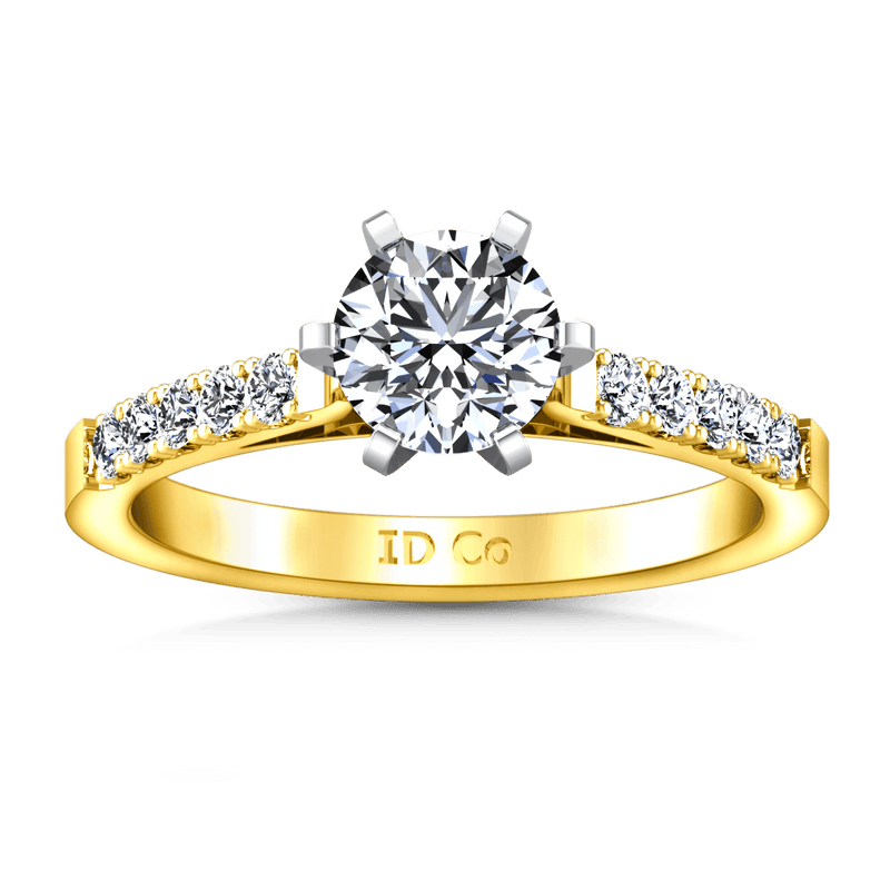 Pave Diamond EngagementRing Beth 14K Yellow Gold