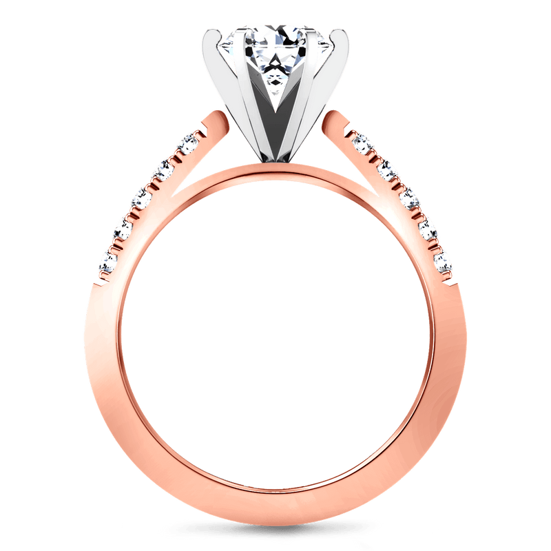 Pave Diamond Engagement Ring Beth 14K Rose Gold