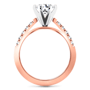 Pave Diamond Engagement Ring Beth 14K Rose Gold