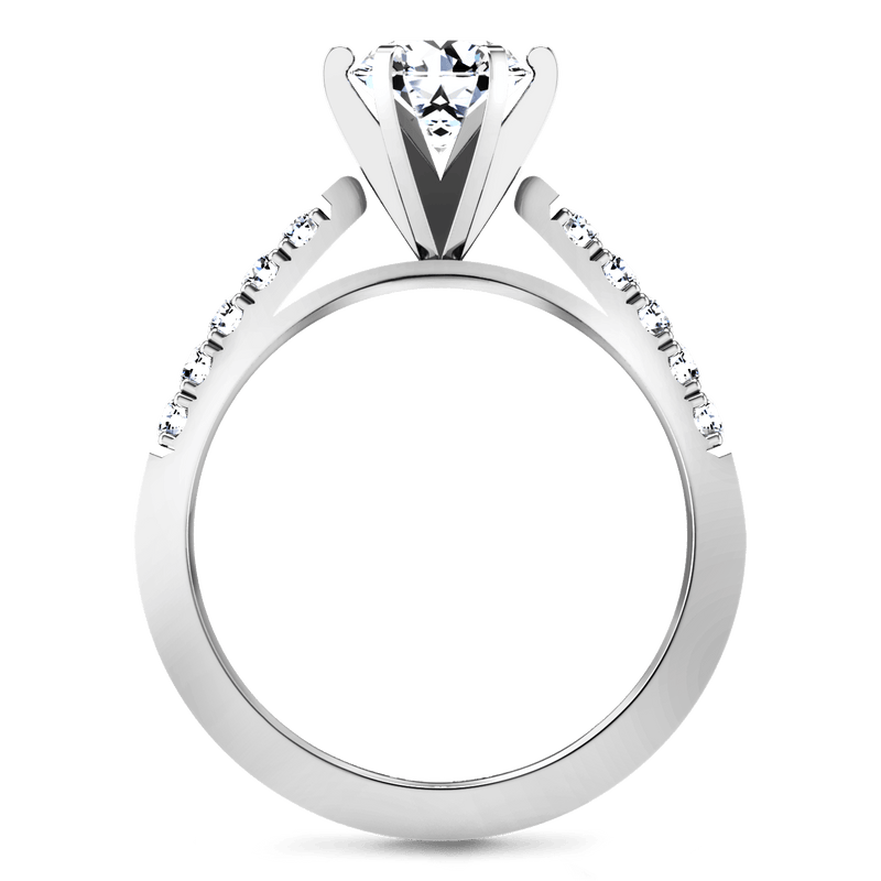 Pave Engagement Ring Beth 14K White Gold