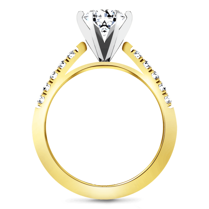 Pave Diamond EngagementRing Beth 14K Yellow Gold